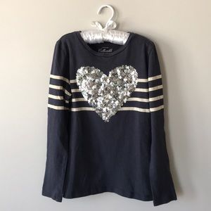Crewcuts Collection Sequined Heart Tee